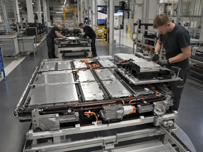 Batteriemanagement-Elektronik in einer Produktions- oder Entwicklungsumgebung für Elektrofahrzeuge